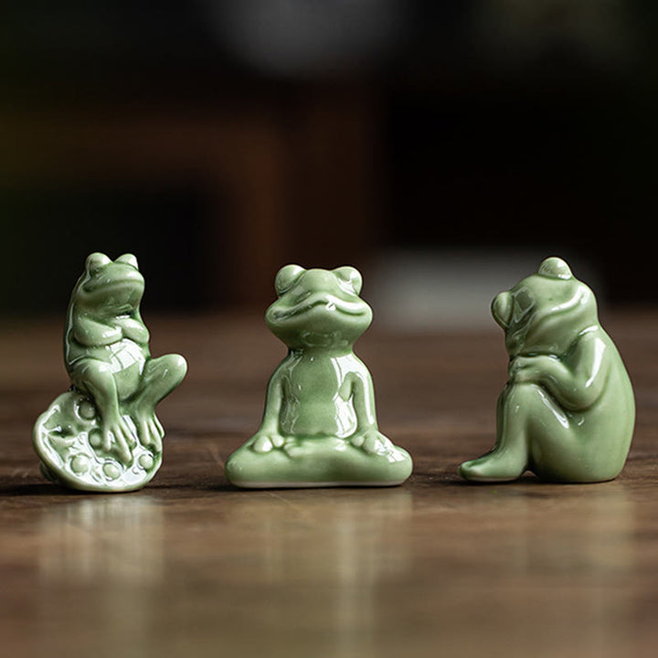 Buddha Stones, Mini, klein, Meditation, Lotus, ruhender Frosch, Keramik, Reichtum, Glück, Zuhause, Tee, Haustier, Figur, Dekoration - image 17