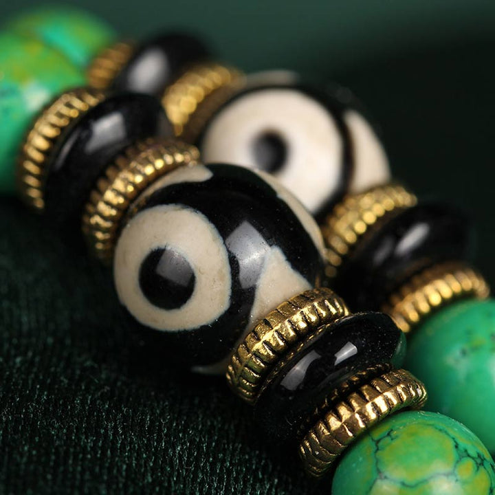 Tibetisches türkisfarbenes Mala-Balance-Halsketten-Armband - image 4