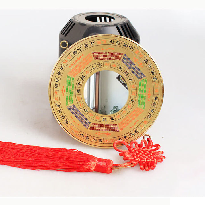 Feng Shui Bagua Karte Kupfermünze Chinesische Knotenbalance Energiekarte - 12 cm - Bagua-Karte für vier Jahreszeiten - Konkavspiegel - image 4