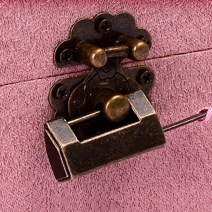 Buddha Stones, schlichtes Design, Schmuckkästchen, Organizer, zweilagige Schmuck-Aufbewahrungsbox, Flanell-Box mit Schloss - image 15