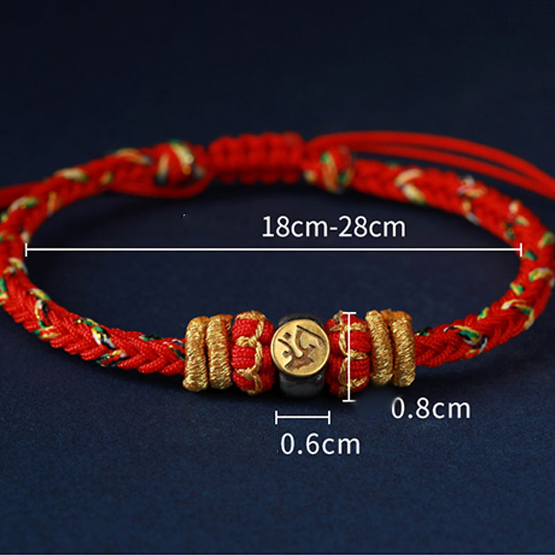 Buddha Stones Chinesisches Sternzeichen Natal Buddha Silber Glück geflochtenes Armband - image 9