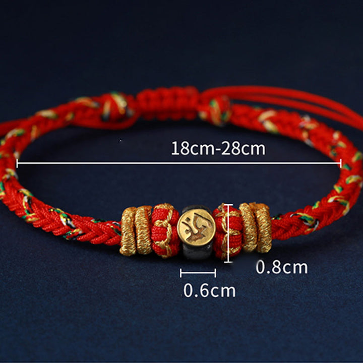 Buddha Stones Chinesisches Sternzeichen Natal Buddha Silber Glück geflochtenes Armband - image 9
