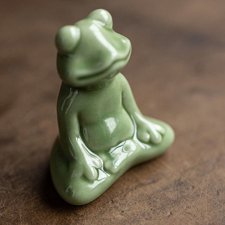 Buddha Stones, Mini, klein, Meditation, Lotus, ruhender Frosch, Keramik, Reichtum, Glück, Zuhause, Tee, Haustier, Figur, Dekoration - image 3
