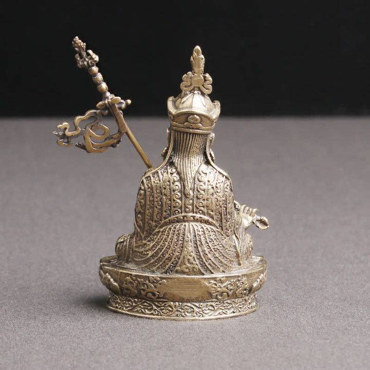 Padmasambhava Buddha Figur Gelassenheit Kupfer Statue Dekoration Tempel Ornament - image 6