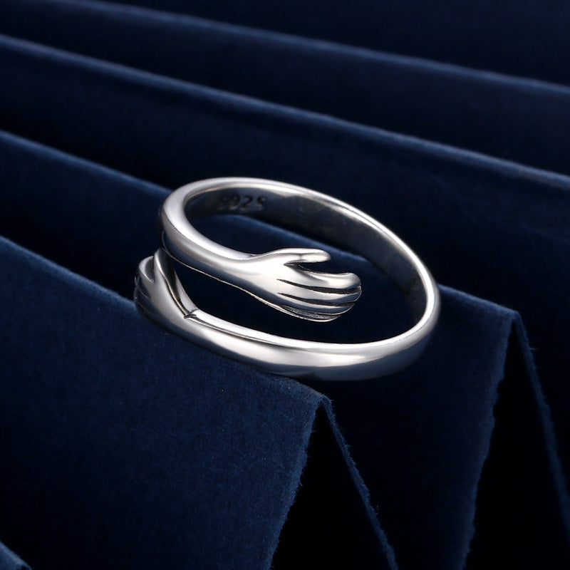 Buddha Stones 925 Sterling Silber Love Hug Daumenring - image 4