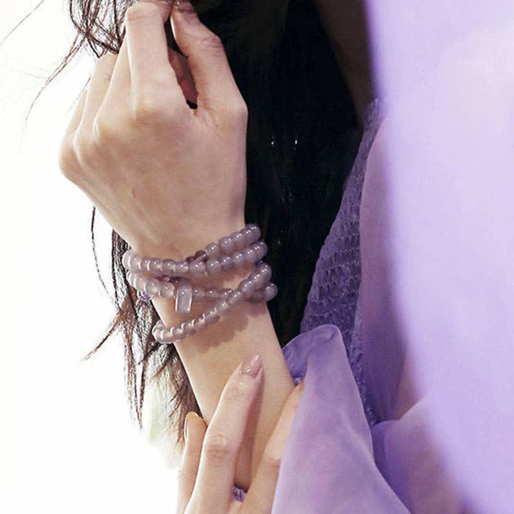 Natürliches Amethyst-Kristall-Meditations-Heilarmband - image 8