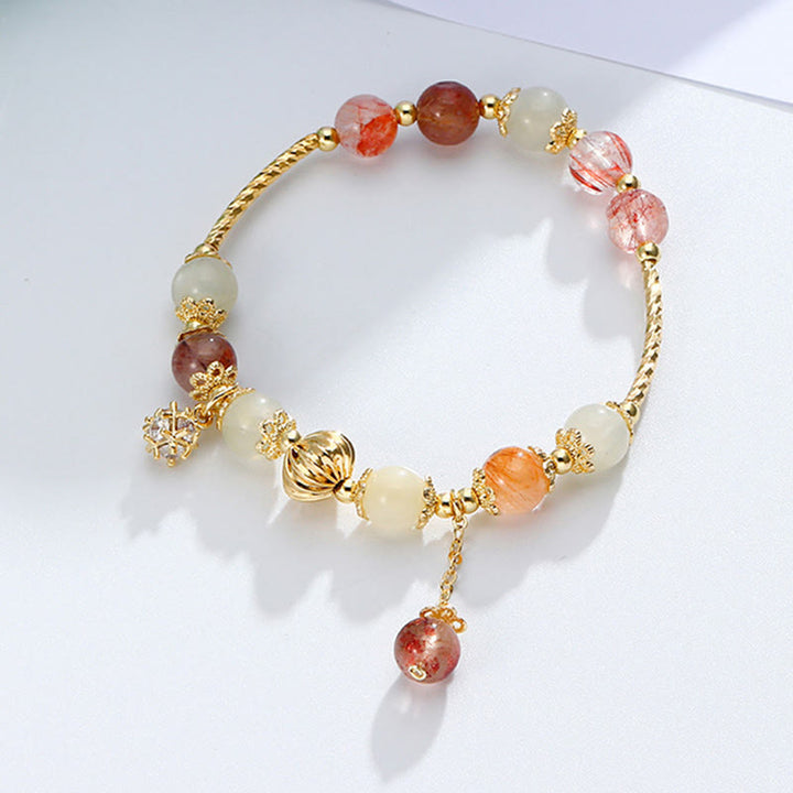 Buntes Rutilquarz-Katzenauge-Zirkon-Glücksperlenarmband - image 4
