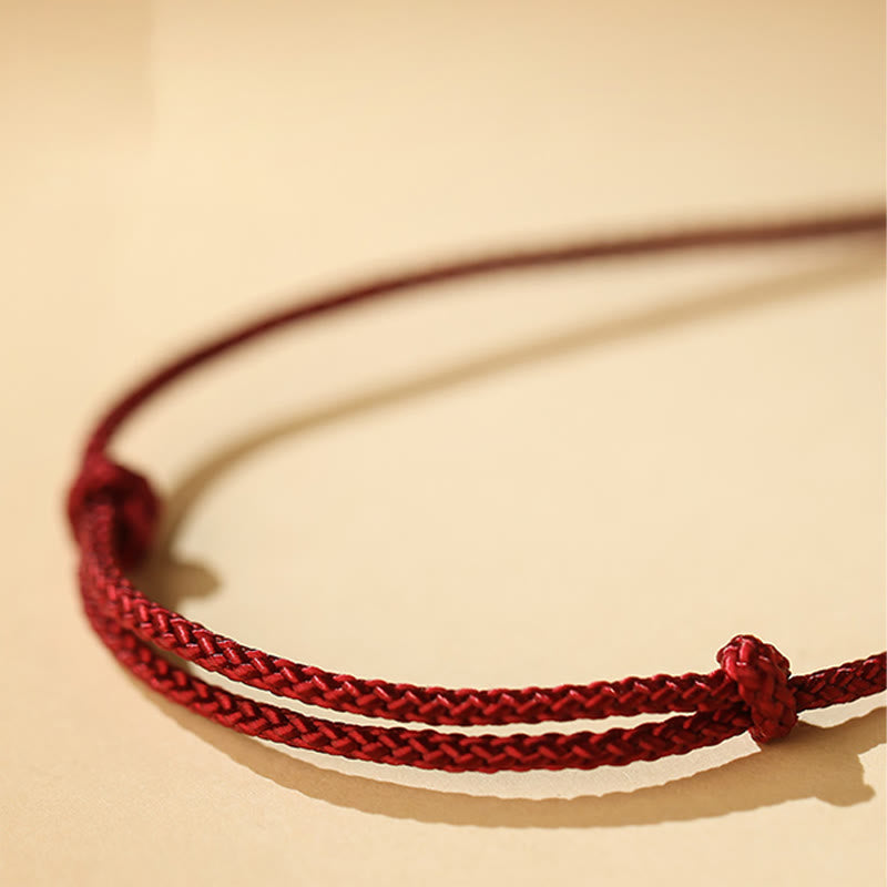 Buddha Stones Tibetischer 925er Sterlingsilber-Halskettenanhänger Zakiram, Göttin des Reichtums, Schutzseil - image 6