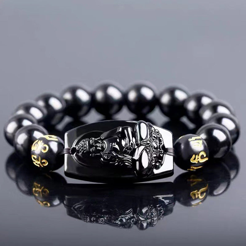 Buddha Stones Chinesisches Sternzeichen-Obsidian-Schutzarmband - image 8
