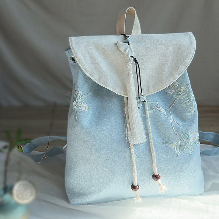 Handgemachter, bestickter Canvas-Rucksack mit Buddha Stones und großer Kapazität - image 27