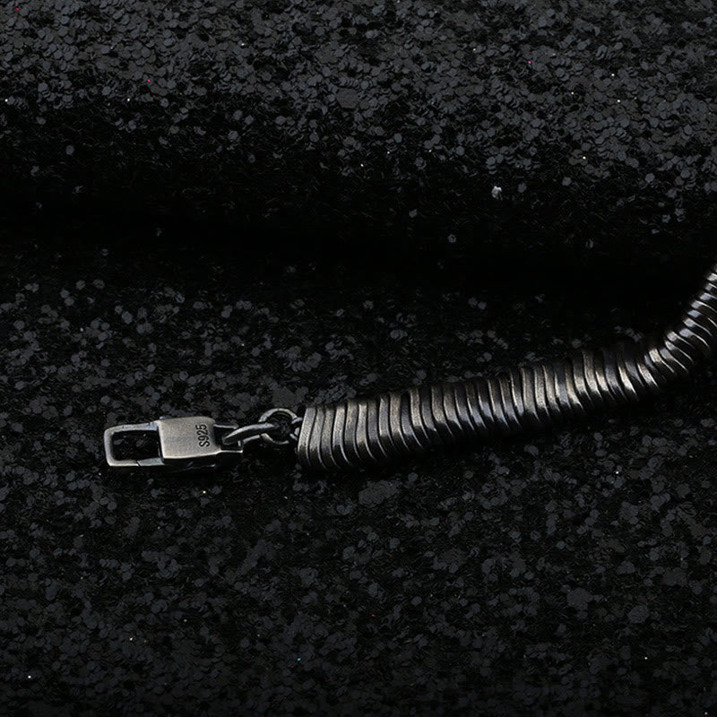 Buddha Stones 925 Sterling Silber Vintage Twisted Design Reichtum Heilung Kettenarmband - image 2