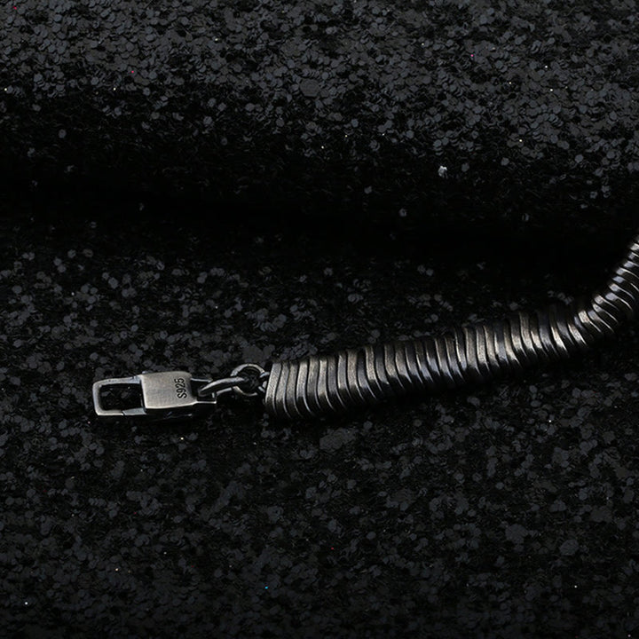 Buddha Stones 925 Sterling Silber Vintage Twisted Design Reichtum Heilung Kettenarmband - image 2