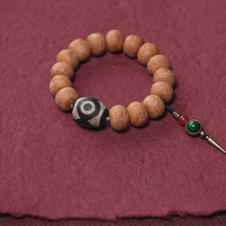 Buddha Stones Tibetisches Bodhi-Samen-Dzi-Perlen-Friedens-Charm-Armband (Mala) - image 8
