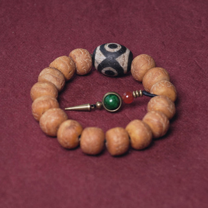 Buddha Stones Tibetisches Bodhi-Samen-Dzi-Perlen-Friedens-Charm-Armband (Mala) - image 7