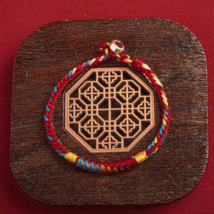 Mehrfarbiges Armband mit Buddha Stonesn „Mögest du im kommenden Jahr sicher und glücklich sein“. - image 2