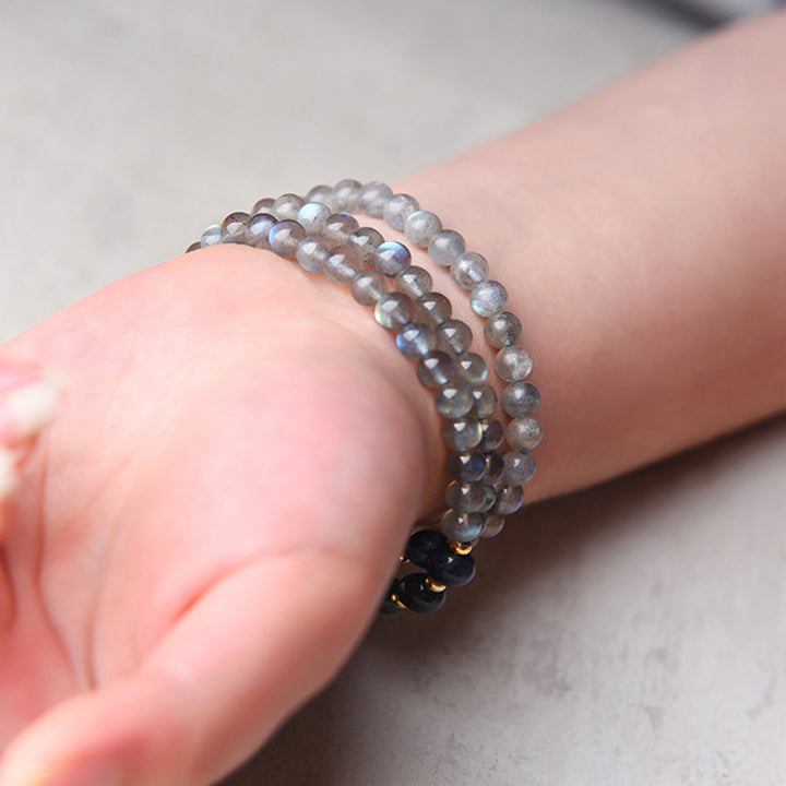 Buddha Stones Armband aus Mondstein, Lapislazuli und Mondstein – beruhigend, heilend und positiv - image 9