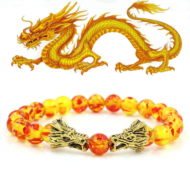 Buddha Stones Weiß Türkis Lava Rock Dragon Blessing Perlenarmband - image 12