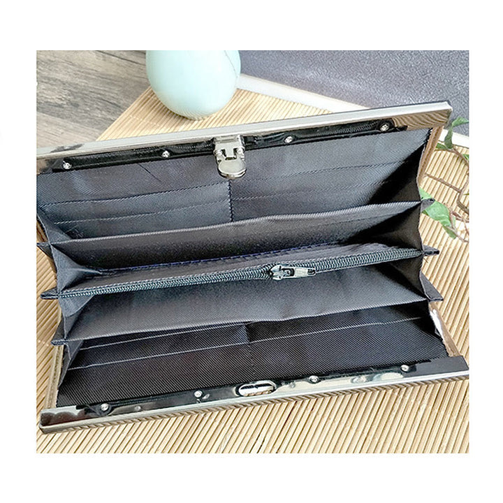 Buddha Stones, Blume, Pflaume, Pfirsichblüte, Bambus, doppelseitige Stickerei, großes Fassungsvermögen, Bargeldhalter, Geldbörse, Einkaufstasche - image 11