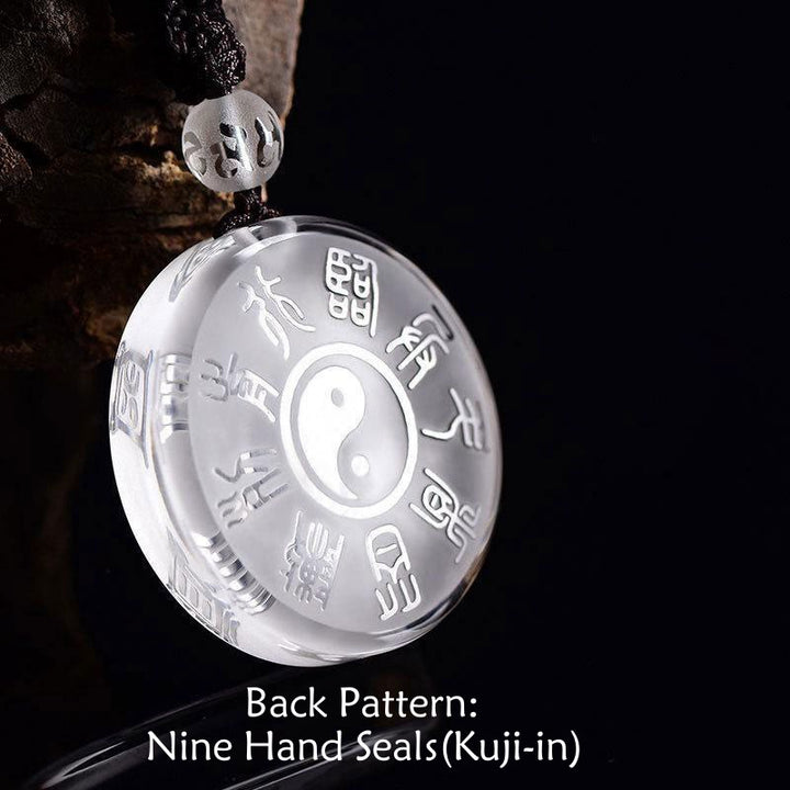 Buddha Stones, Taoismus, fünf heilige Berge, Yin-Yang-Symbol, Liuli-Kristall, Gleichgewicht, Halskette, Anhänger, Schlüsselanhänger - image 3