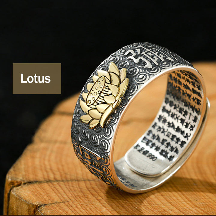 Verstellbarer Ring mit Buddha Stonesn, chinesischem Sternzeichen, Natal, Buddha, Reichtum, Glück