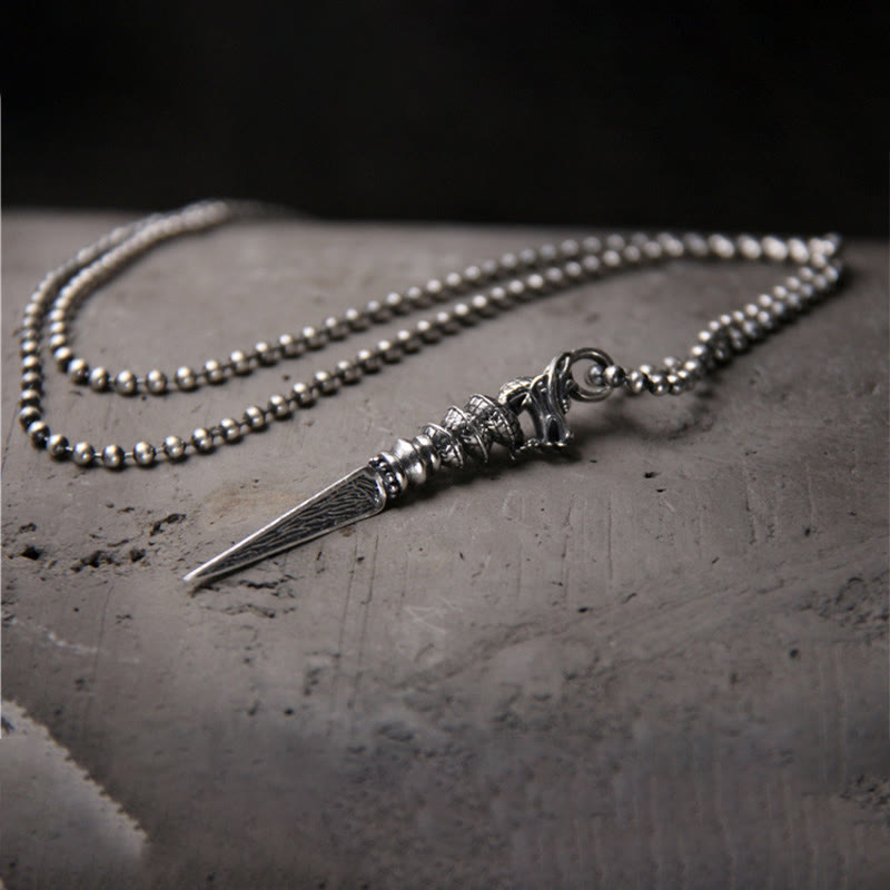 ❗❗❗Ein Blitzverkauf – Buddha Stones 925 Sterling Silber Jahr des Drachen Design Dorje Vajra Schutz Halskettenanhänger - image 2