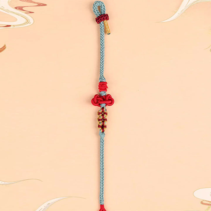 Handgefertigtes Wenchang-Knoten-Armband aus geflochtenem Seil mit Glücksstärke von Buddha Stones