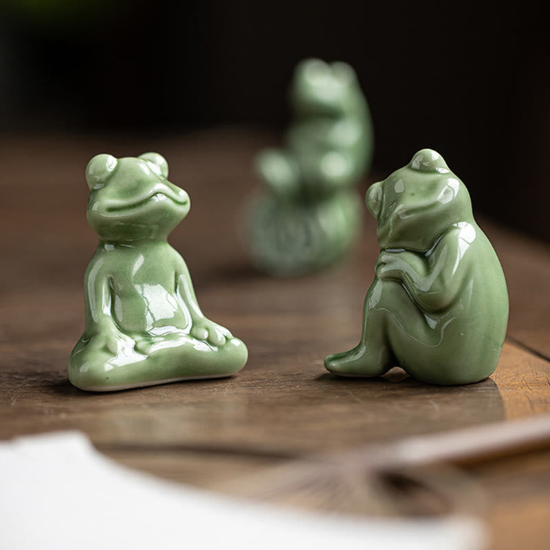 Buddha Stones, Mini, klein, Meditation, Lotus, ruhender Frosch, Keramik, Reichtum, Glück, Zuhause, Tee, Haustier, Figur, Dekoration - image 18