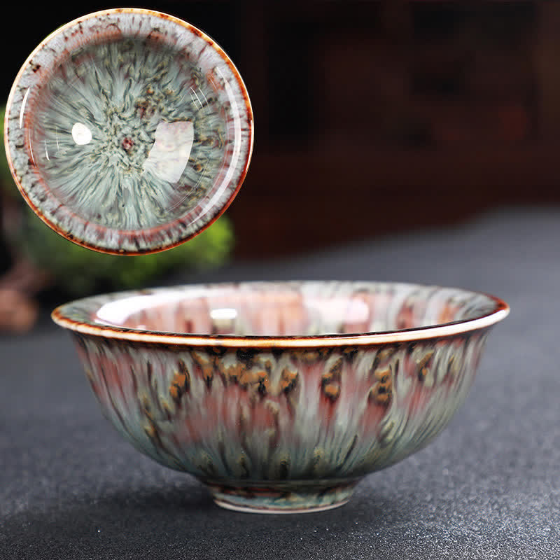 Buddha Stones Bunte Keramik-Teetasse Home Office Teetassen - Helllachs - image 64