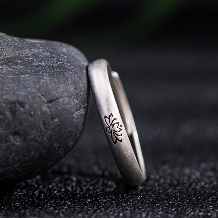 925 Sterling Silber Lotusblüten-Erleuchtungsring - image 3