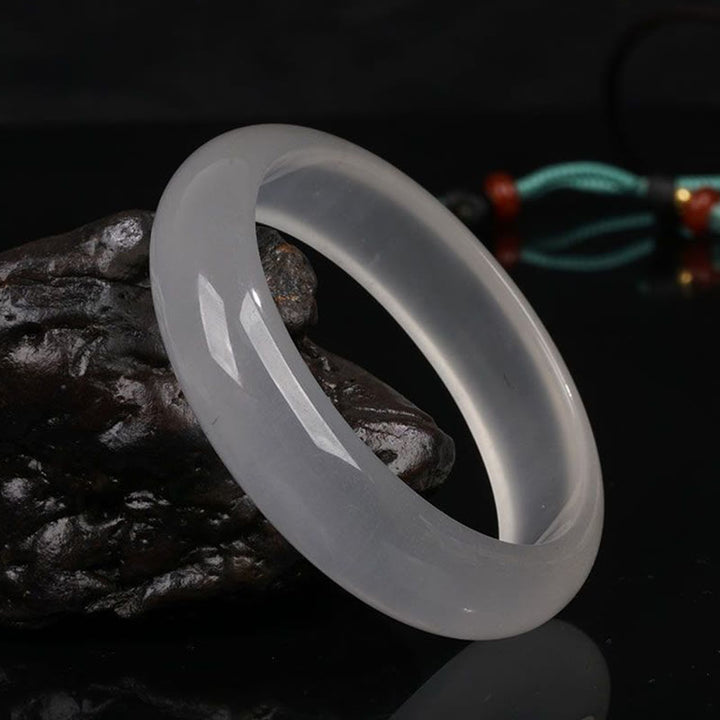Buddha Stones Natürliche durchscheinende goldene Seide Jade Reichtum Glück Armband Armreif - image 9