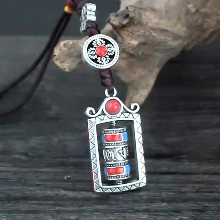 Sechs wahre Worte Gebetsmühle Drehknoten Segen Schlüsselanhänger Dekoration - image 5