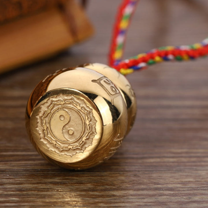 Buddha Stones, tibetisches Yin-Yang-Symbol, Kürbisharmonie, Titanstahl-Halskettenanhänger