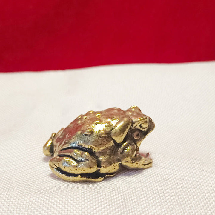 Buddha Stones Mini kleiner Frosch, Schildkröte, Koi-Fisch, Schnecke, Krabbe, Kupfer, Reichtum, Heimdekoration - Feng Shui Frosch - image 20