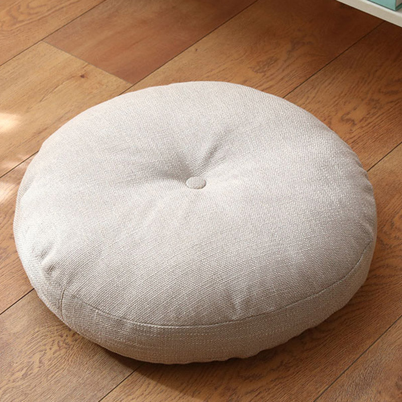 Lotus einfaches Muster Leinen Meditation Sitzkissen Home Wohnzimmer Dekoration - Abnehmbar - 40 cm * 10 cm - Beige - image 7