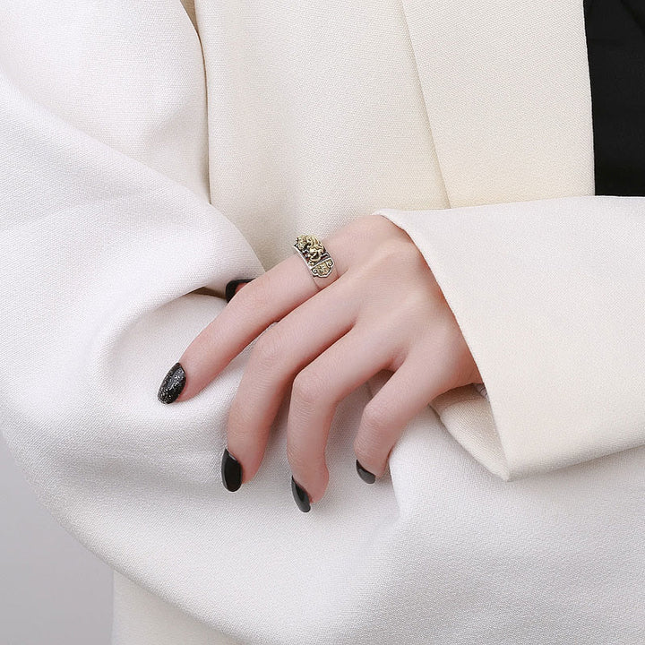 925 Sterling Silber PiXiu Luck Wealth Verstellbarer Ring - image 4