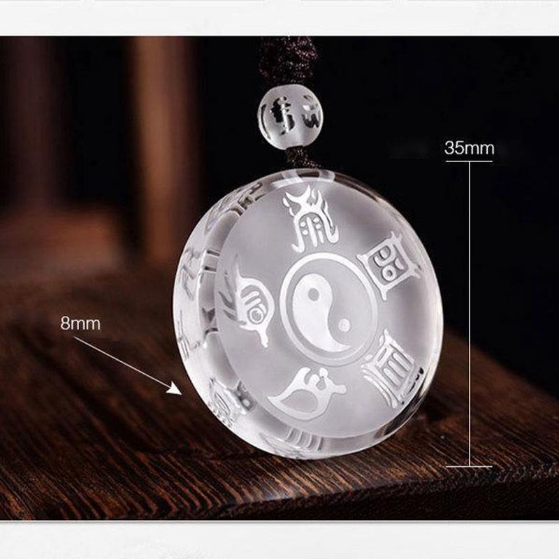 Buddha Stones, Taoismus, fünf heilige Berge, Yin-Yang-Symbol, Liuli-Kristall, Gleichgewicht, Halskette, Anhänger, Schlüsselanhänger - image 8