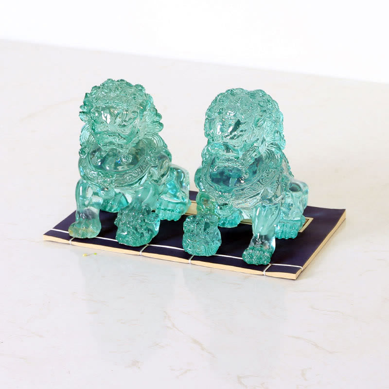 2 Stück Löwen-Statue, Mut, Stärke, Kunstharz, Heim- und Bürodekoration - image 1