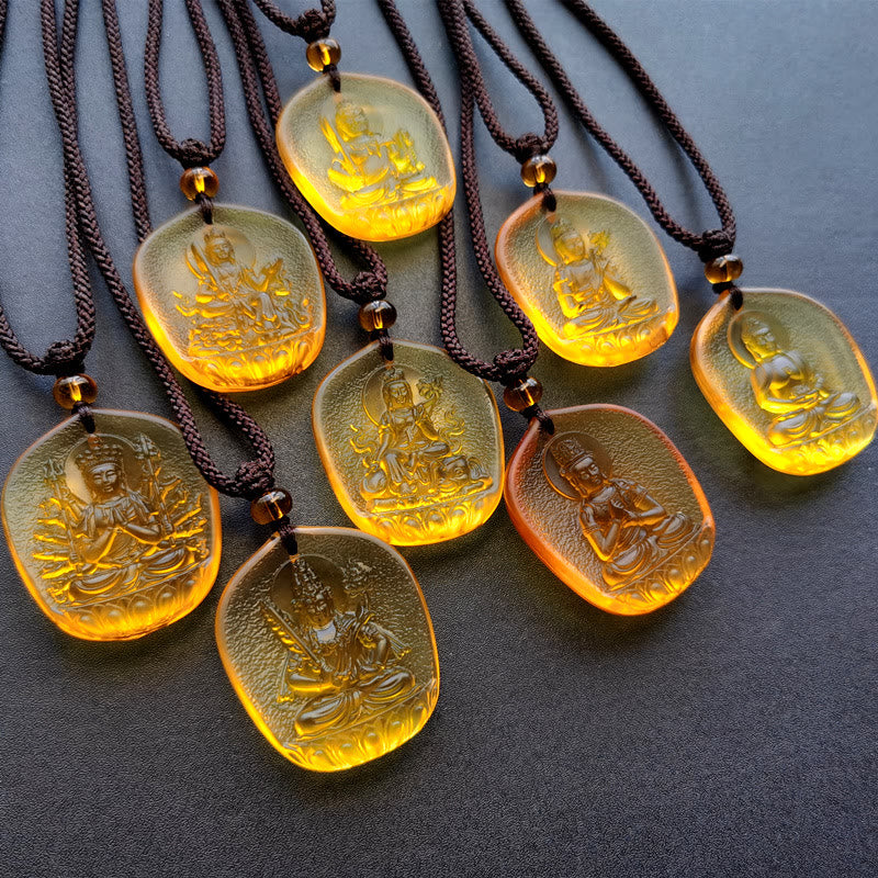 Buddha Stones, chinesisches Sternzeichen, Natal-Buddha, Segen, Liuli, Kristall, Mitgefühl, Halsketten-Anhänger - image 9