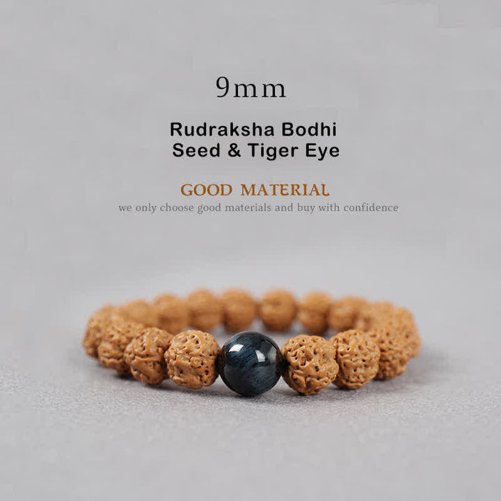 Buddha Stones Tibet Rudraksha Bodhi Seed Dzi Bead Bernstein Türkis Reichtum Armband