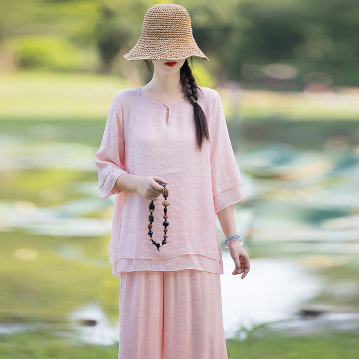 Tai Chi Meditation Gebet Zen Spirituelle Morgenpraxis Kleidung Damen Set - image 18