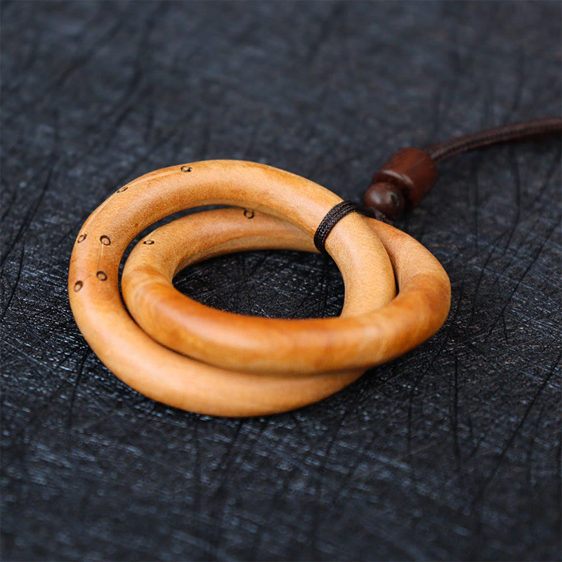 Buddha-Steine, Jujube-Holz, taoistischer Yin-Yang-Ring, Qiankun-Kreis, Glück, böse Geister abzuwehren, Halskettenanhänger