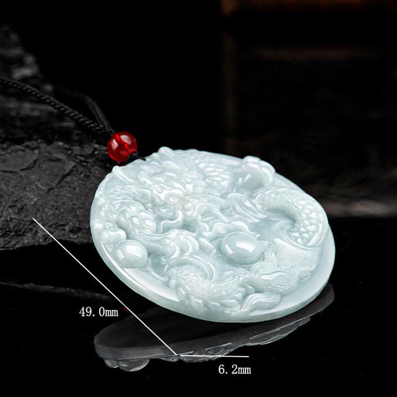❗❗❗Ein Blitzverkauf – Buddha Stones Chinesisches Sternzeichen Drache Jade Success Amulett-Halskette - image 9