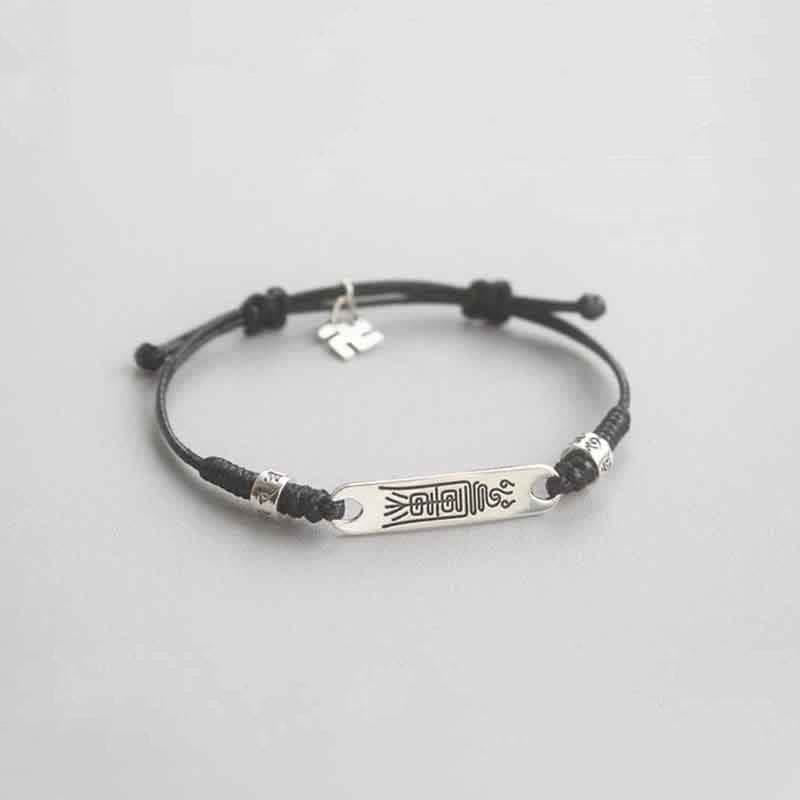 Buddha Stones 925 Sterling Silber Rote Schnur Glück Stärke Flechtarmband - image 11