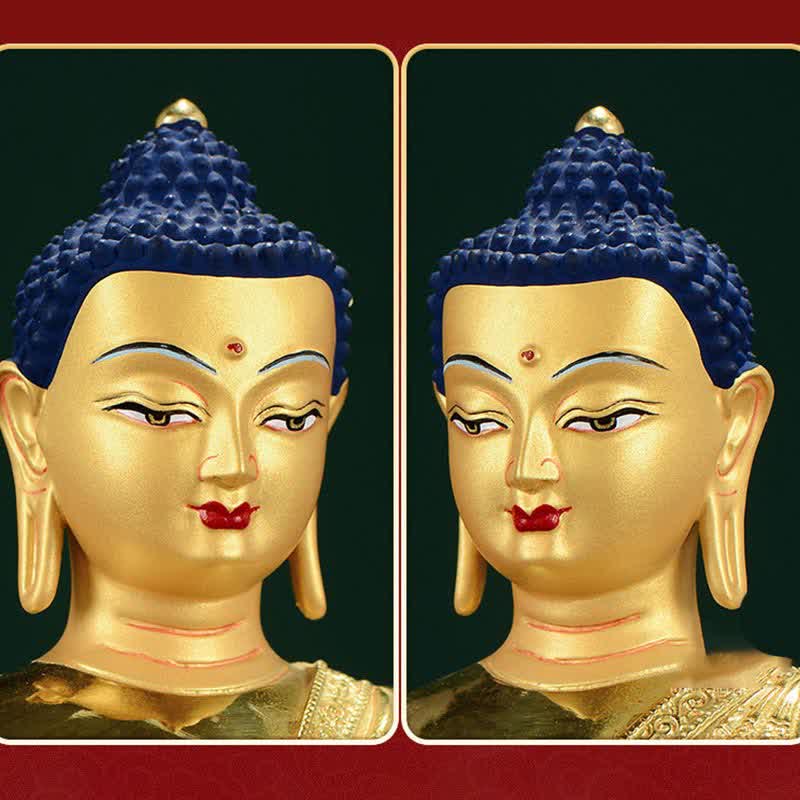 Buddha Shakyamuni Figur Erleuchtung Kupferstatue Heimdekoration - image 13