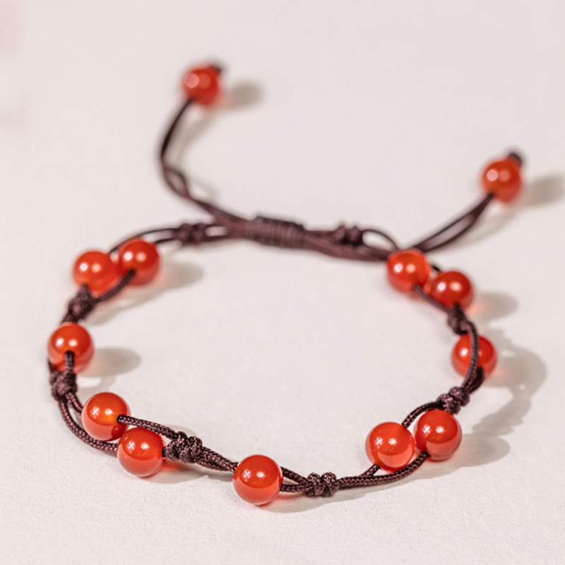 Buddha Stones Roter Achat Moosachat Zinnober Ruhe Armband