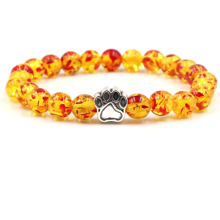 Indischer Achat, grüner Achat, Hundepfote, positives, ruhiges Armband