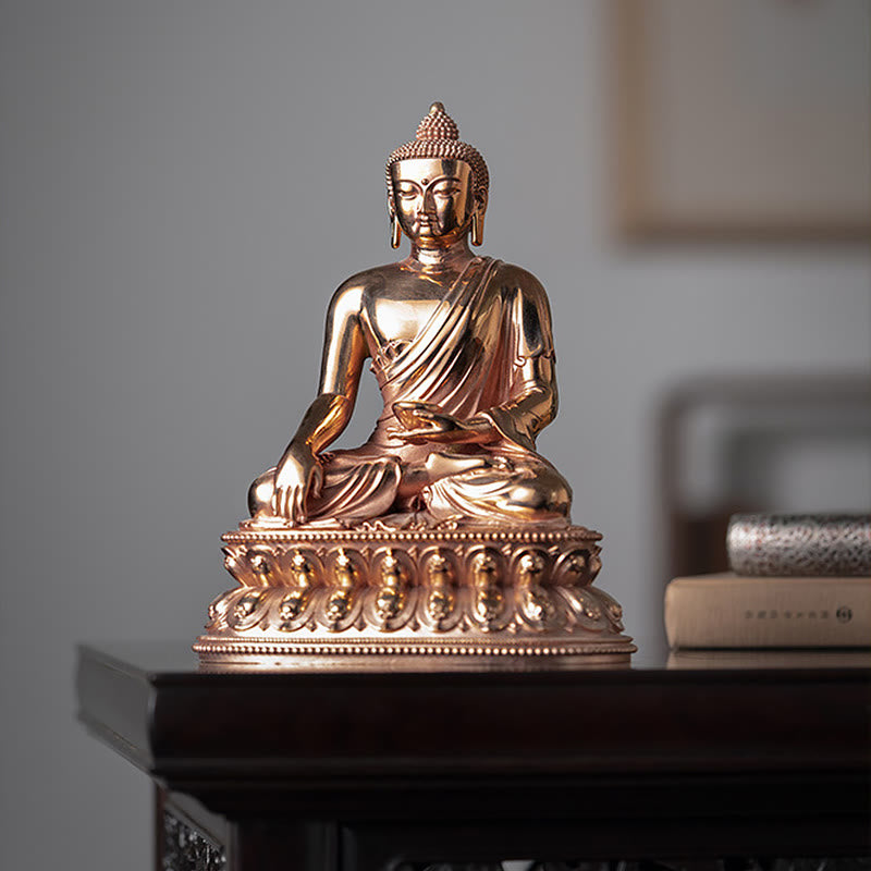 Gautama Shakyamuni Buddha Figur Serenity Kupfer Statue Home Dekoration - image 4