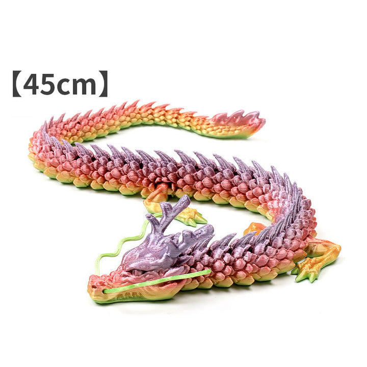 Feng Shui Drache, leuchtender 3D-gedruckter Drache, Glück, Erfolg, Heimdekoration - Regenbogen-Drache 45 cm - image 16