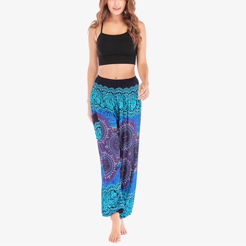 Buddha Stones Boho Lose Haremshose Damen Yogahose