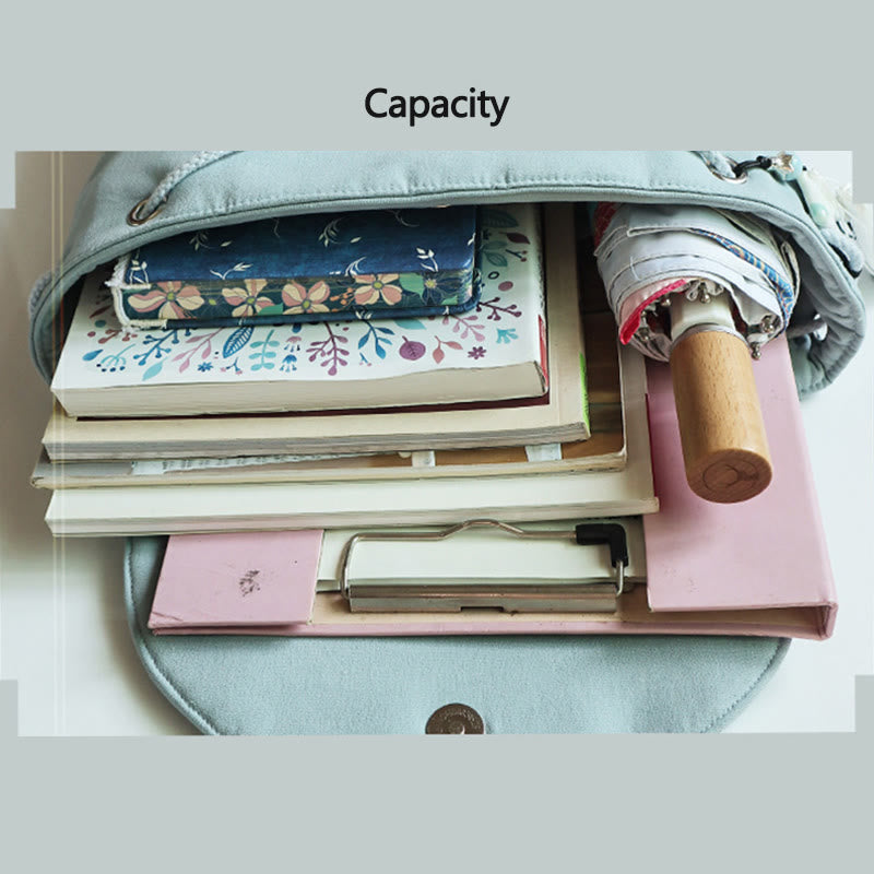 Handgemachter, bestickter Canvas-Rucksack mit Buddha Stones und großer Kapazität - image 3
